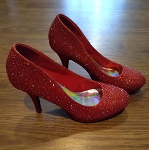 Red Sparkly Heels
